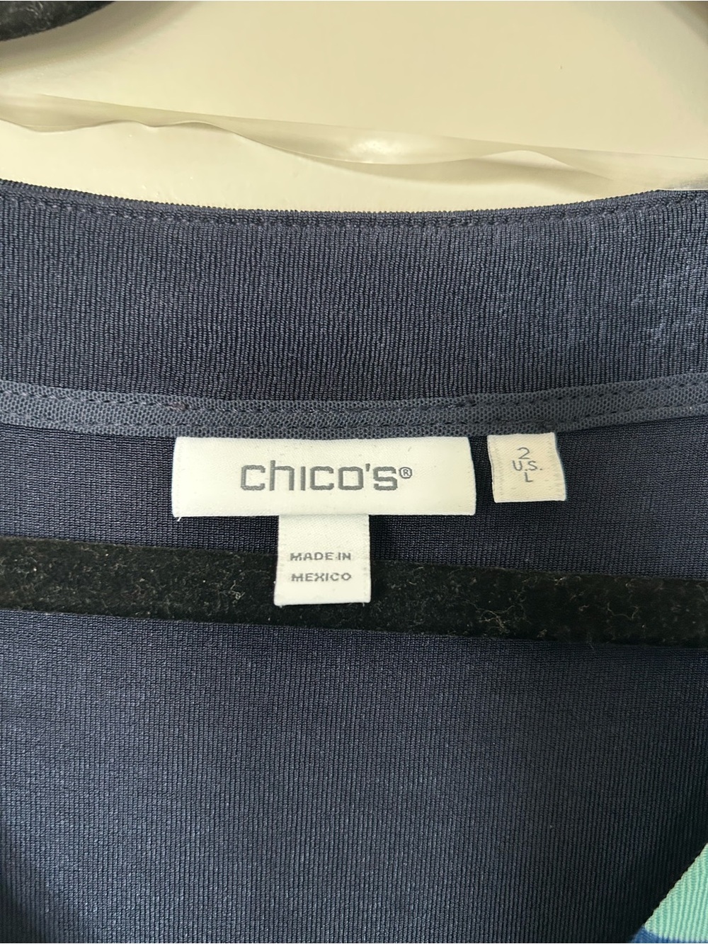 Chico's Navy & Aqua Floral Midi Dress - Picture 3 of 5